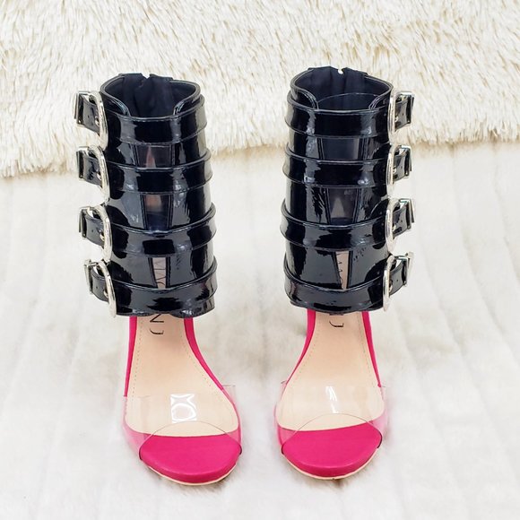 Western Inspired Buckle Multi Strap 5" High Heel Bridget - Picture 10 of 11